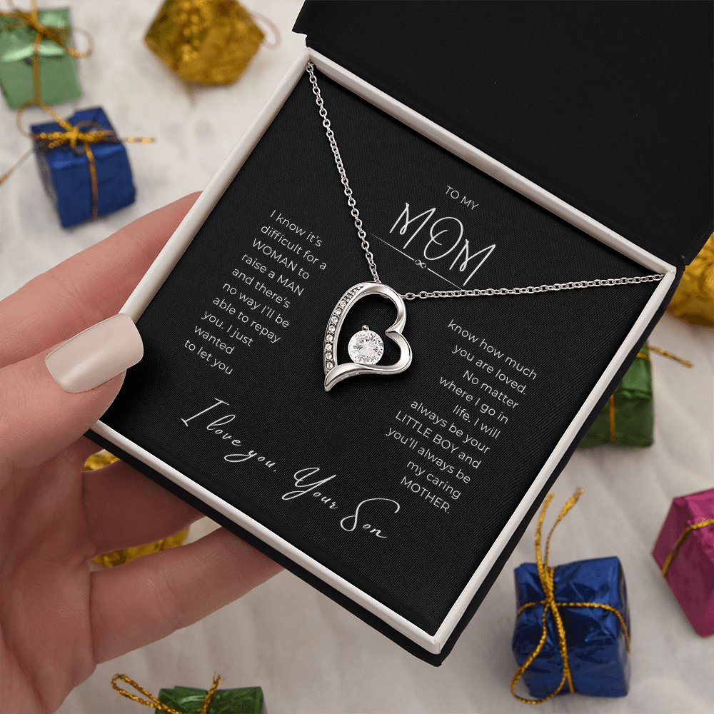 To My Mom Interlocking Hearts Necklace