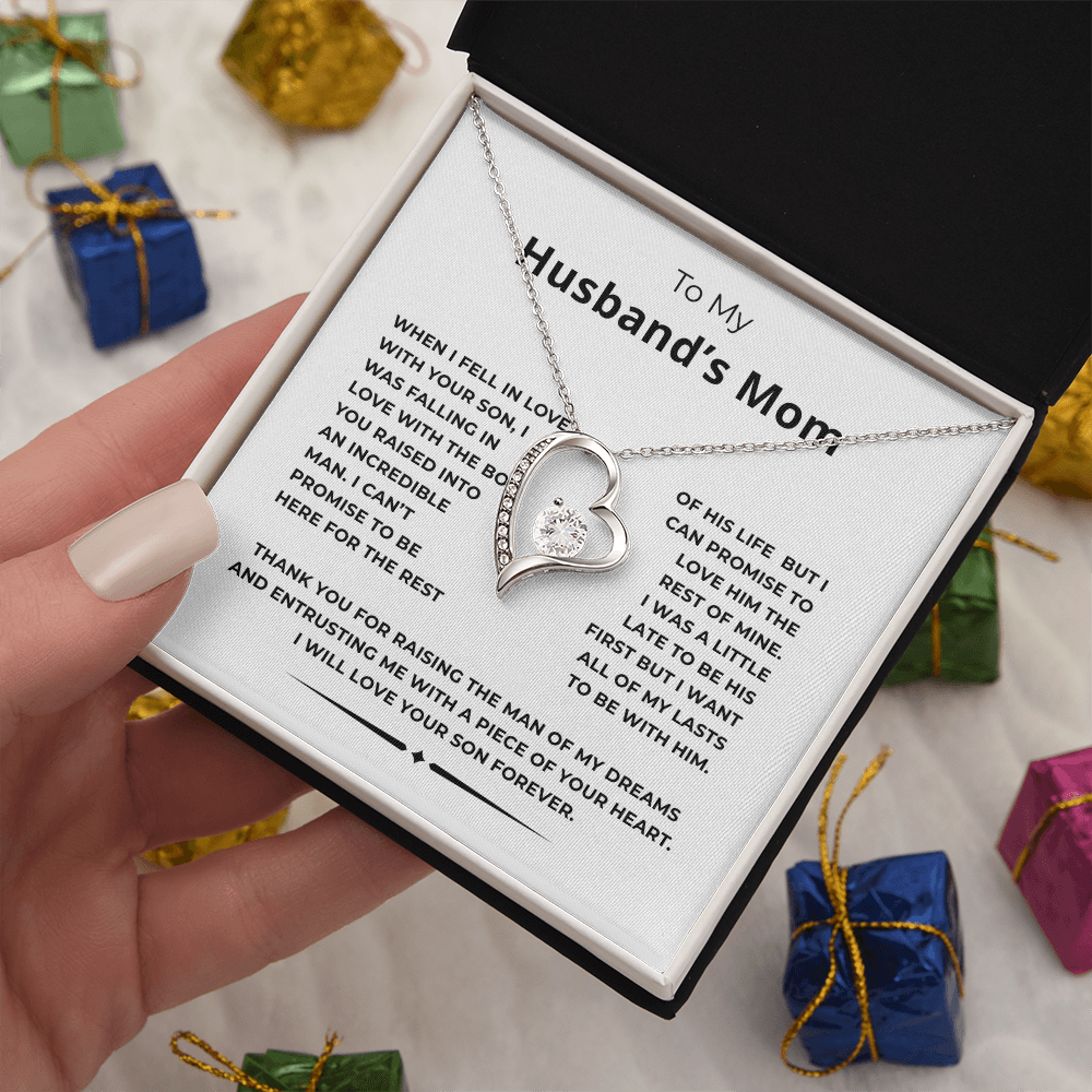 To My Husband's Mom Forever Love Necklace