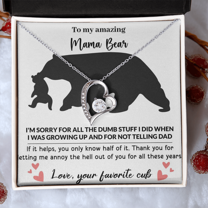 Mama Bear Forever Love Necklace