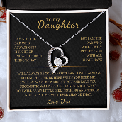 To My Daughter  Forever Love Necklace