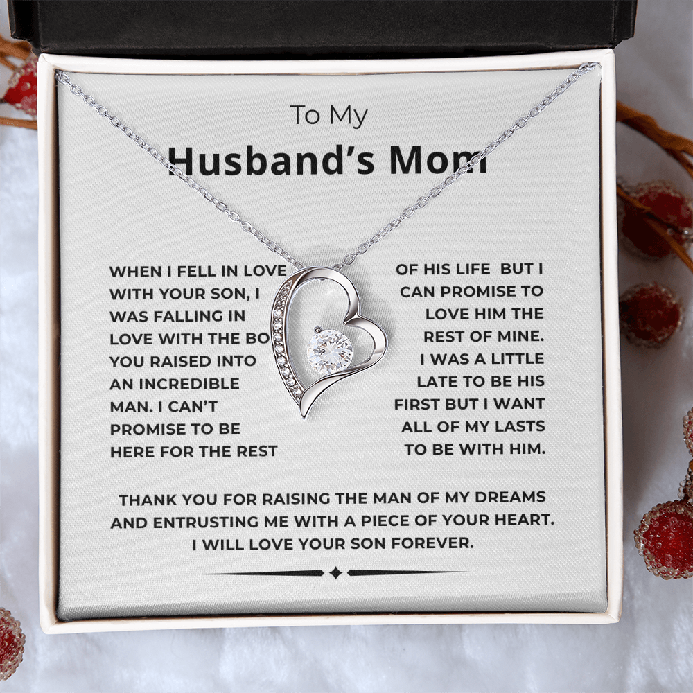 To My Husband's Mom Forever Love Necklace