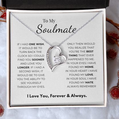 To My Soulmate  Forever Love Necklace
