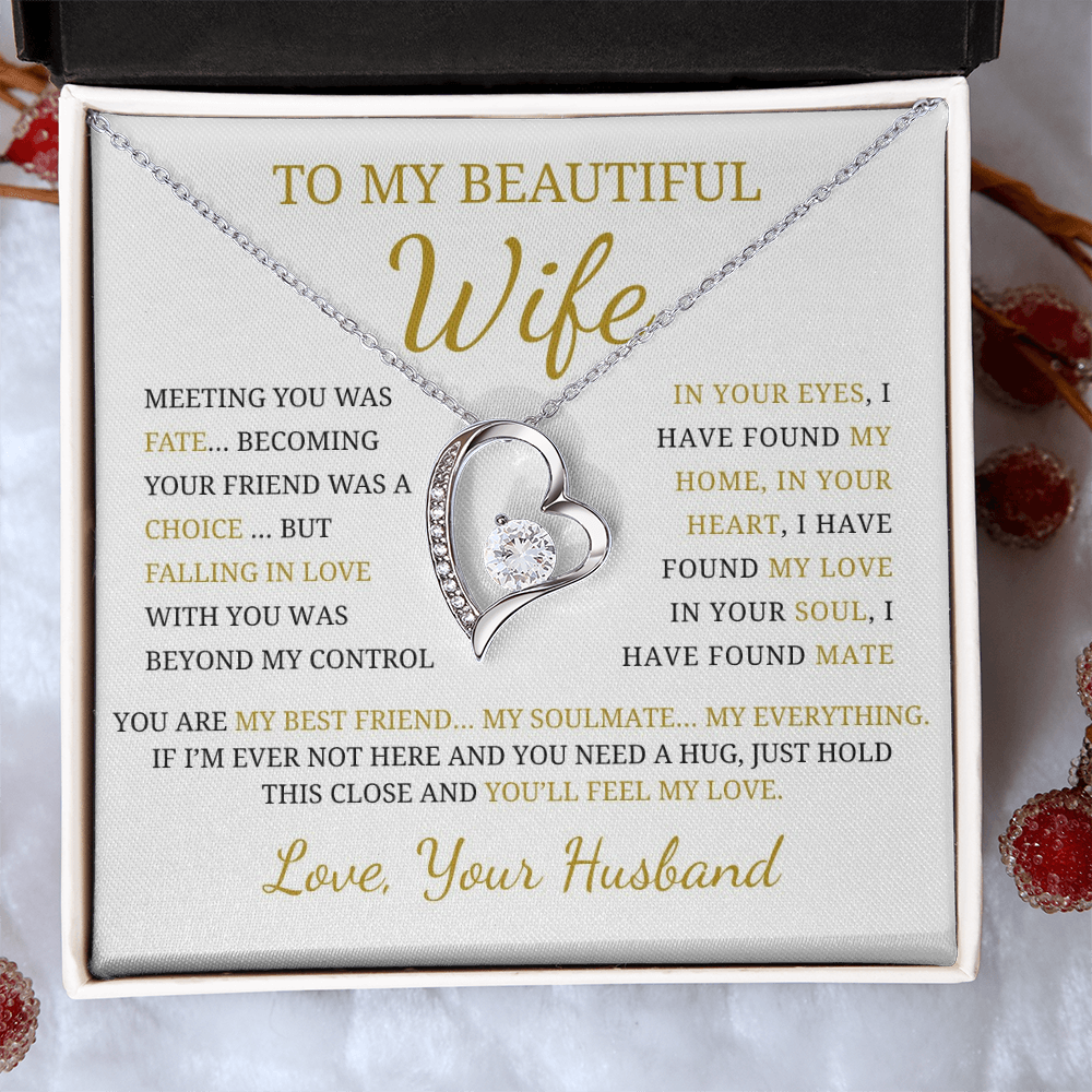 To My Beautiful Wife  Forever Love Necklace