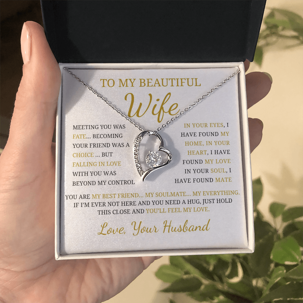 To My Beautiful Wife  Forever Love Necklace