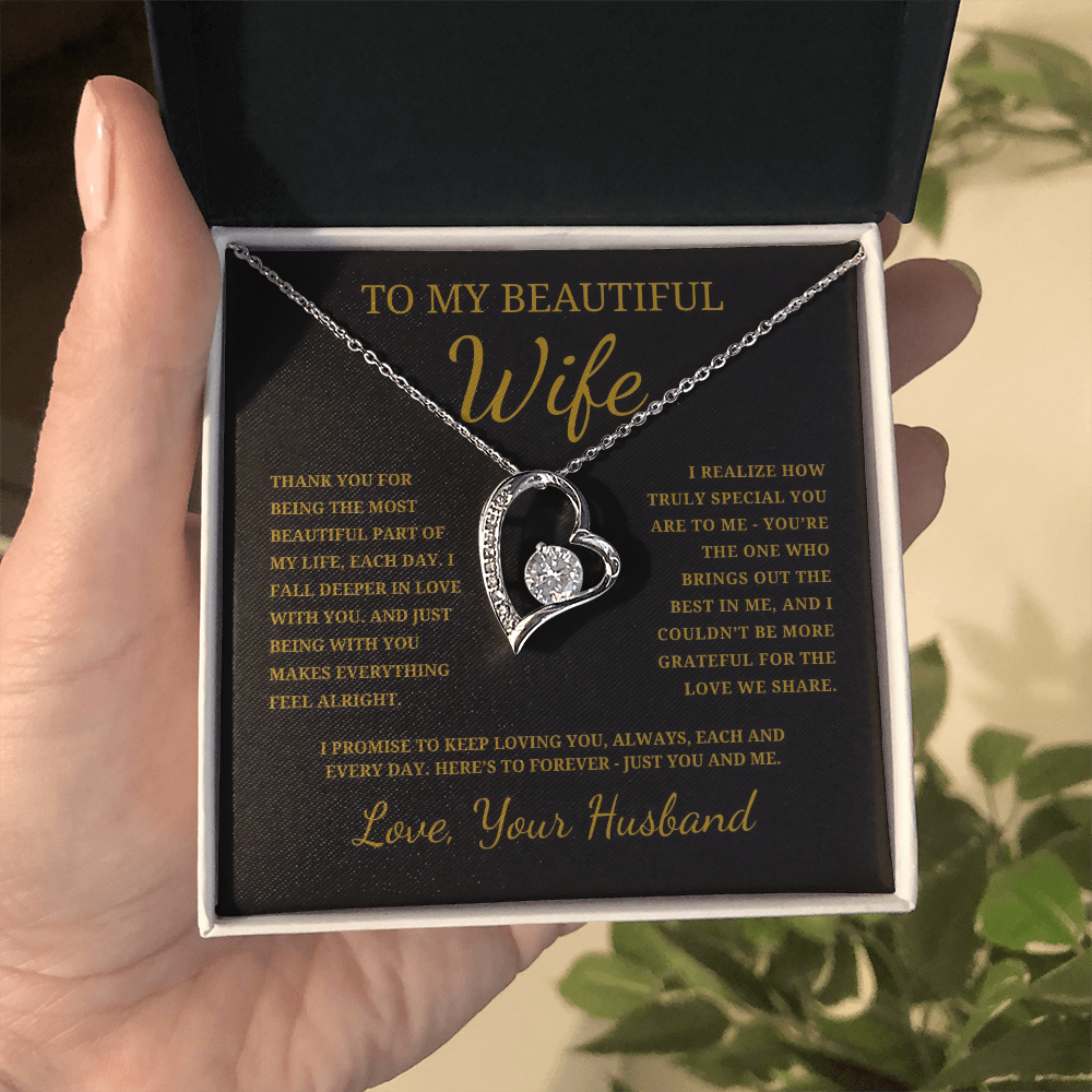 To My Beautiful Wife  Forever Love Necklace