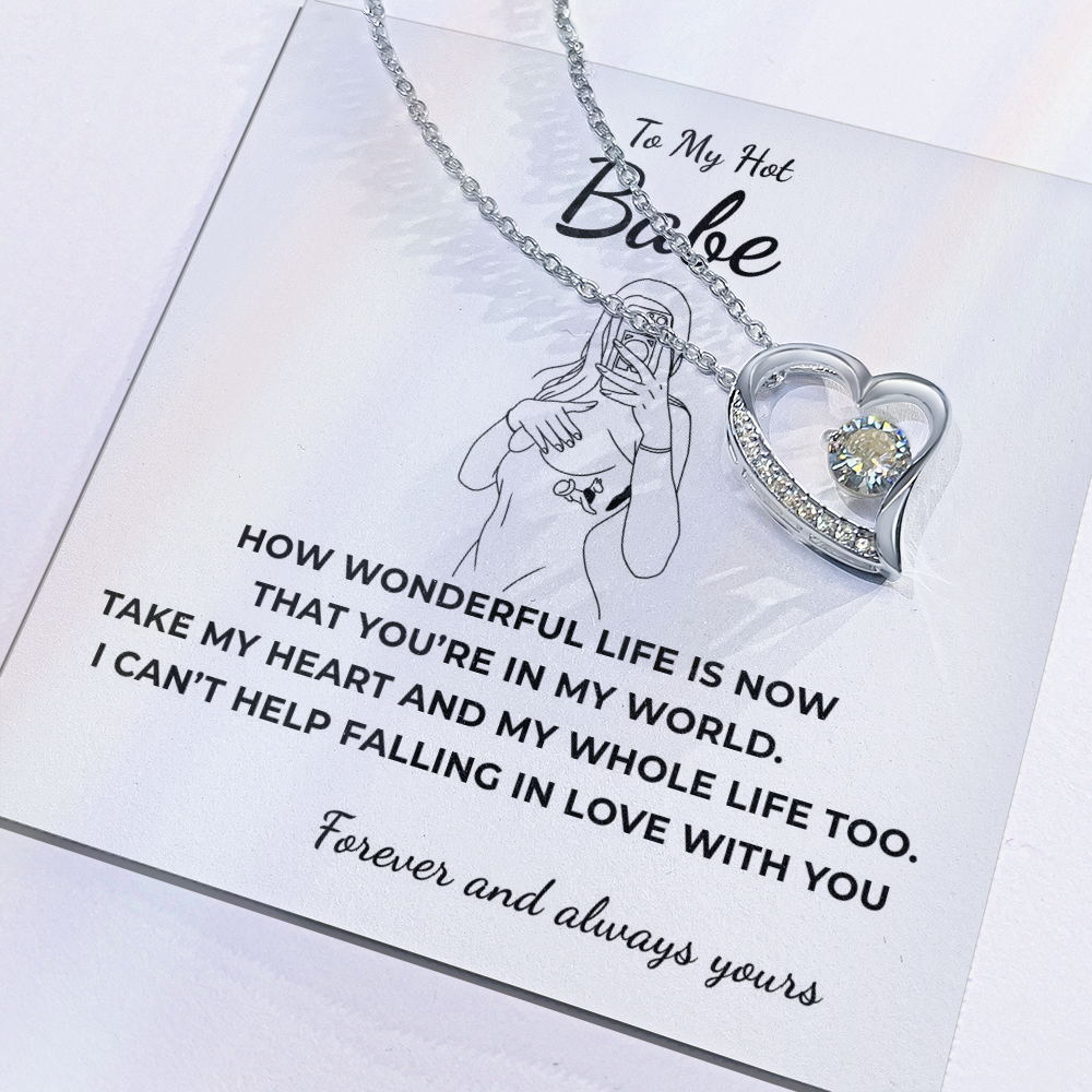 To My Hot Babe Forever Love Necklace