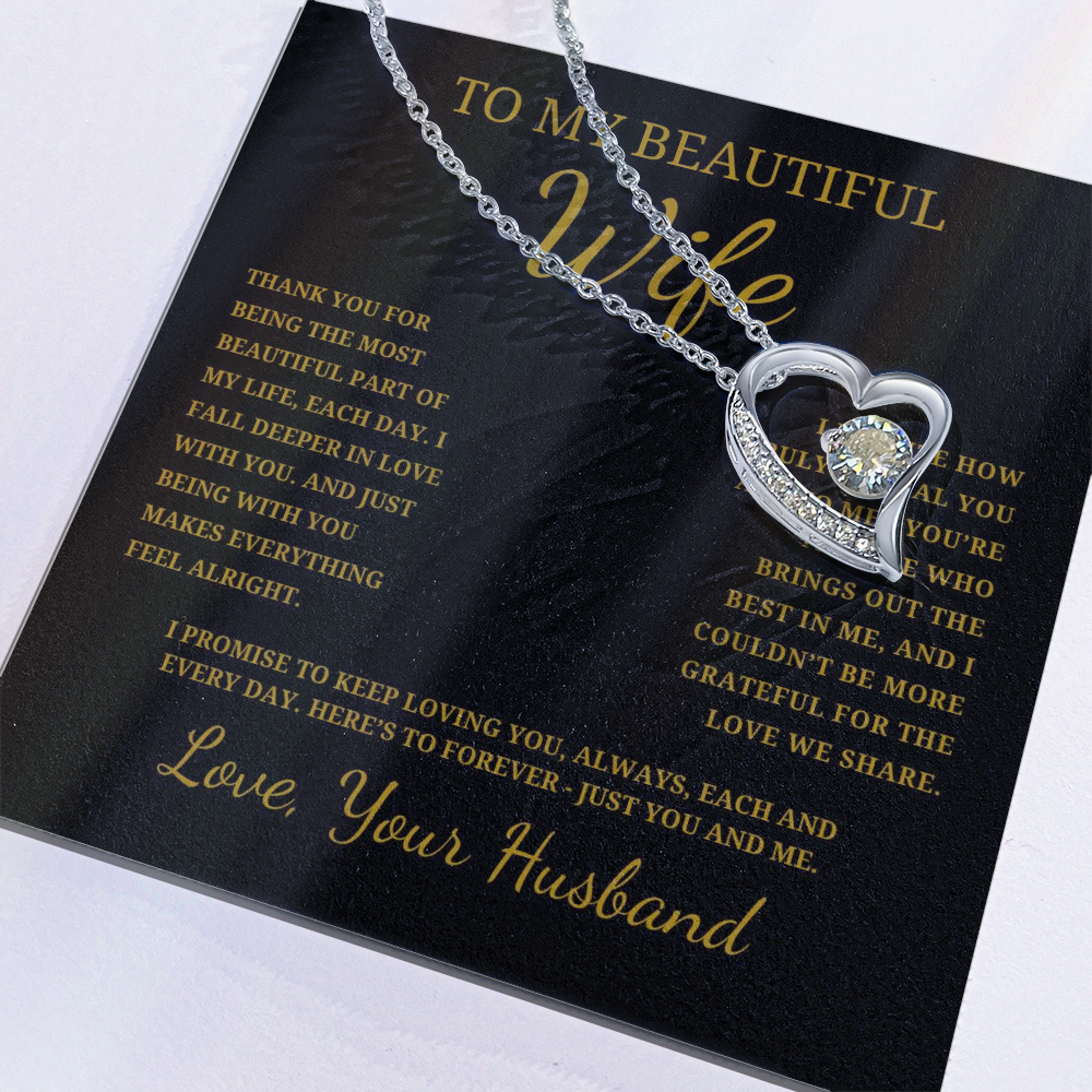 To My Beautiful Wife  Forever Love Necklace