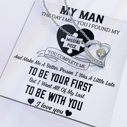 To My Man Forever Love Necklace