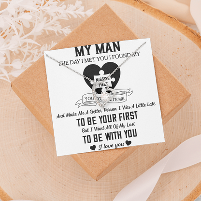 To My Man Forever Love Necklace