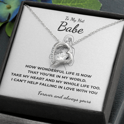To My Hot Babe Forever Love Necklace