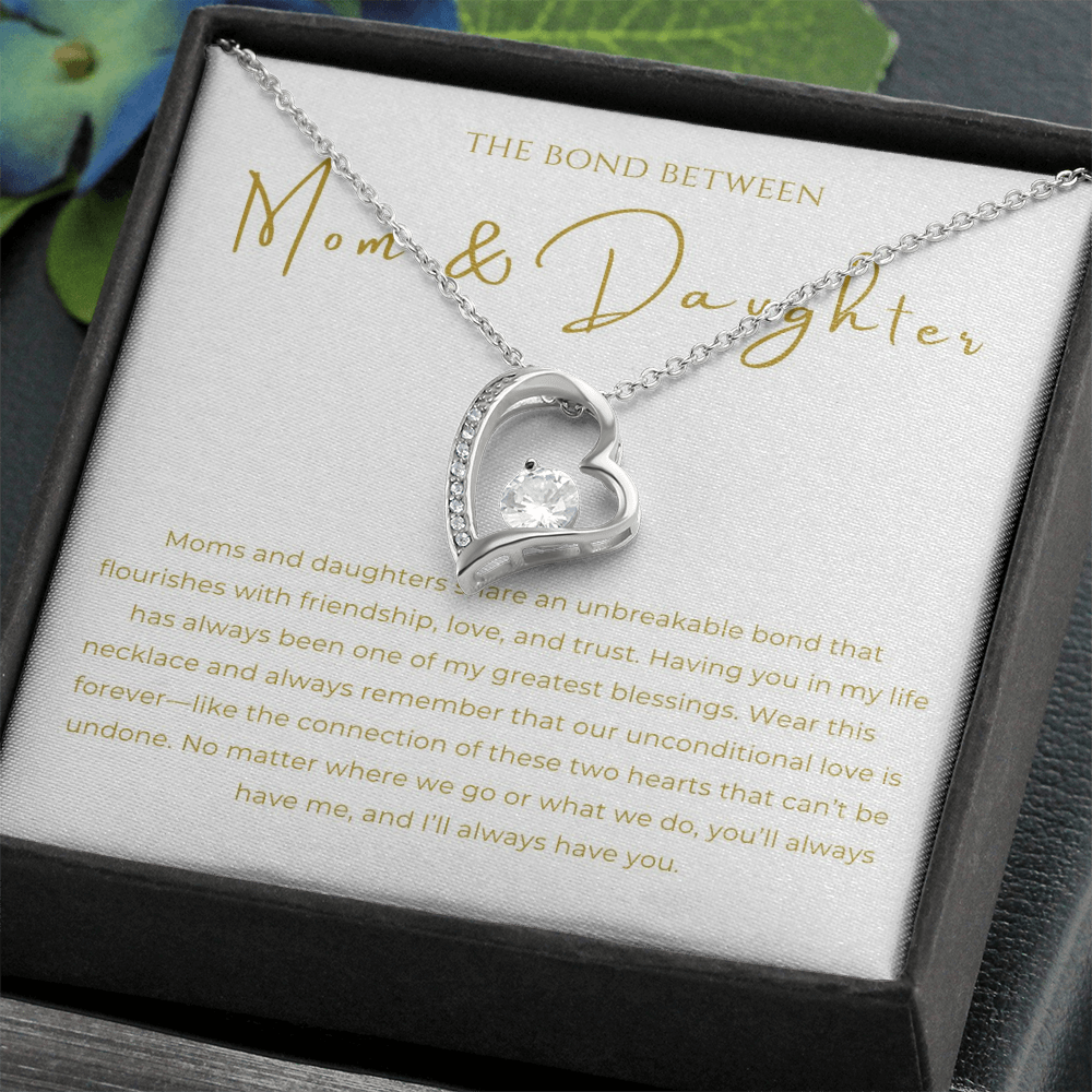 Mom & Daughter Interlocking Hearts Necklace