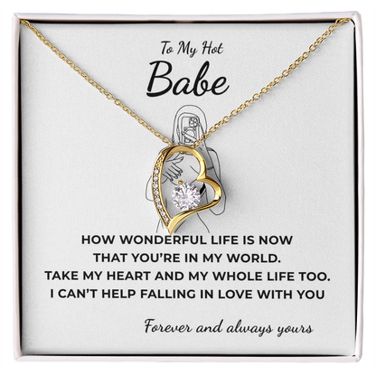 To My Hot Babe Forever Love Necklace