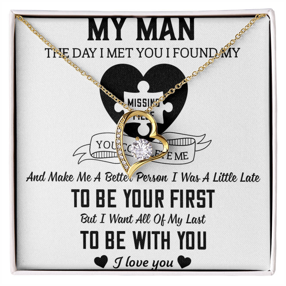 To My Man Forever Love Necklace