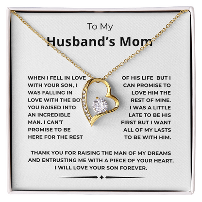 To My Husband's Mom Forever Love Necklace