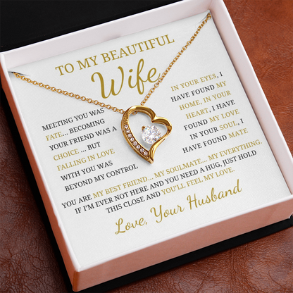 To My Beautiful Wife  Forever Love Necklace