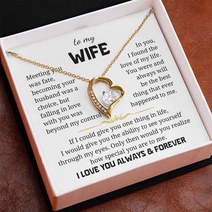 To My Wife  Forever Love Necklace
