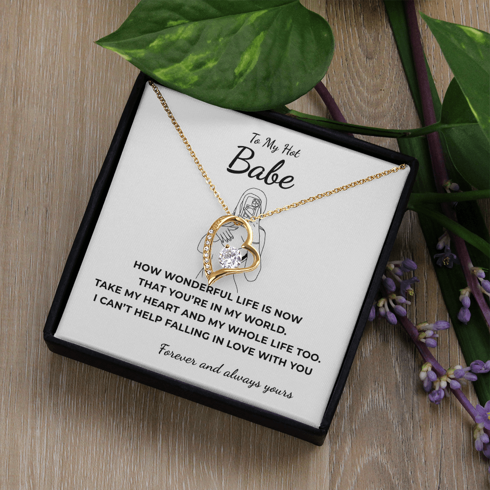 To My Hot Babe Forever Love Necklace