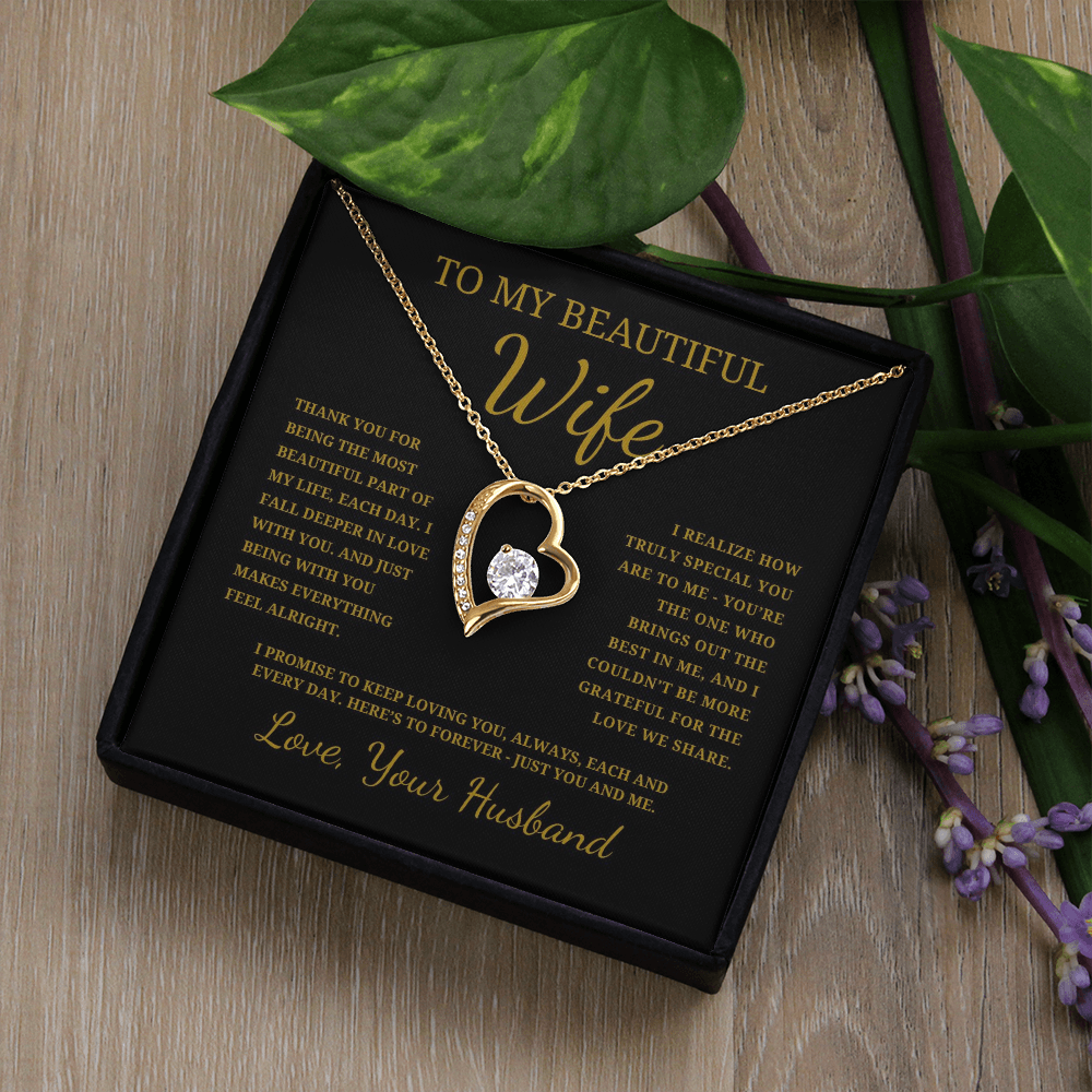 To My Beautiful Wife  Forever Love Necklace