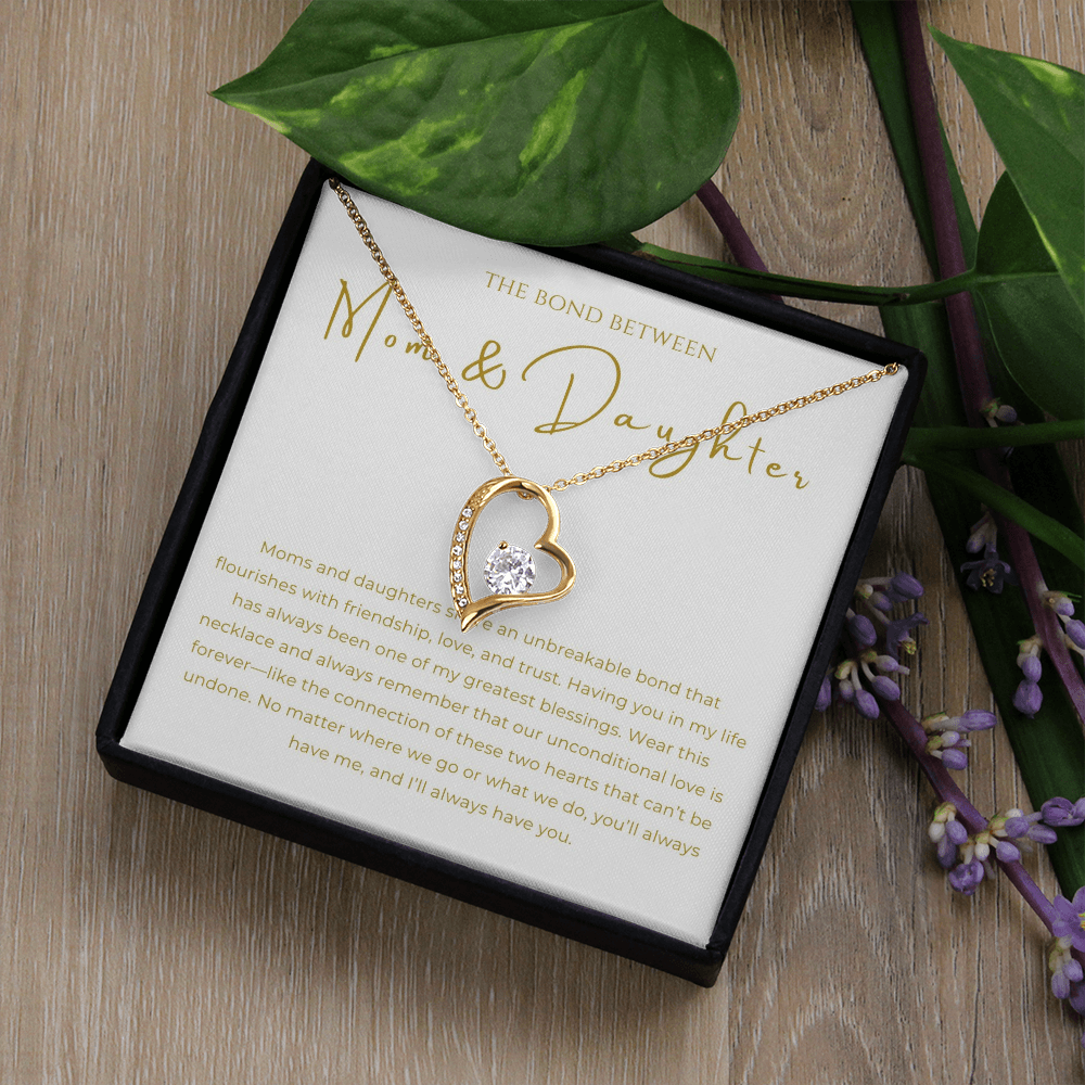 Mom & Daughter Interlocking Hearts Necklace