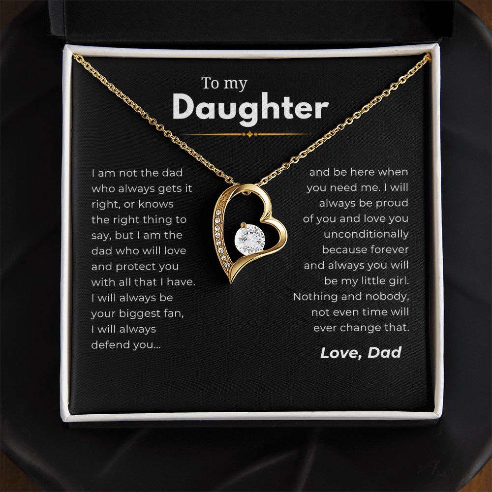 To My Daughter Interlocking Hearts Necklace