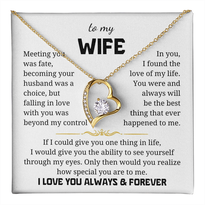 To My Wife  Forever Love Necklace