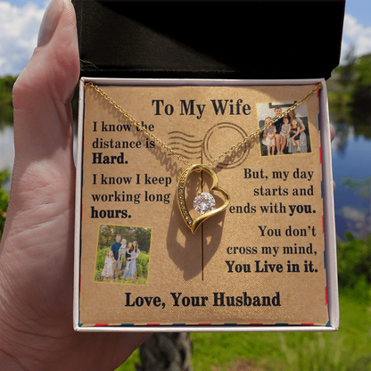 To My Wife Forever Love Necklace With 2 Photos