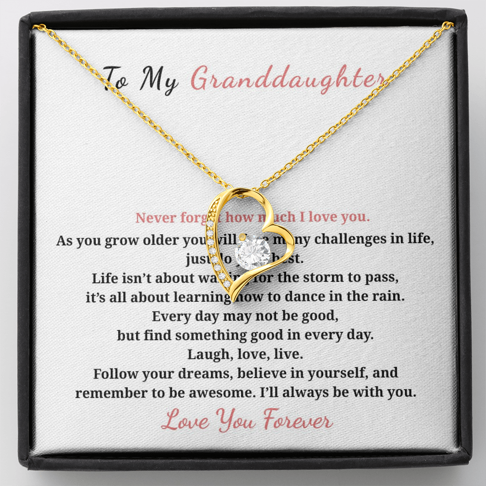 To My Granddaughter  Forever Love Necklace