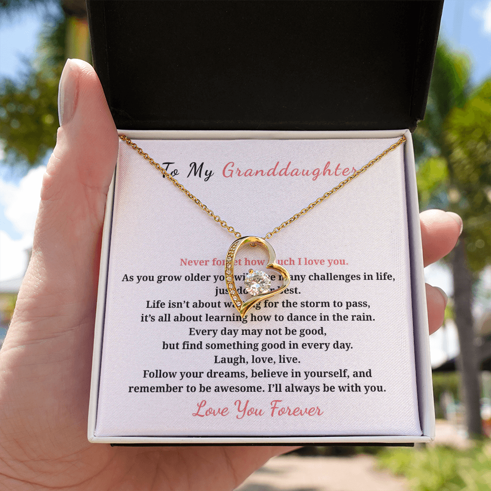 To My Granddaughter  Forever Love Necklace