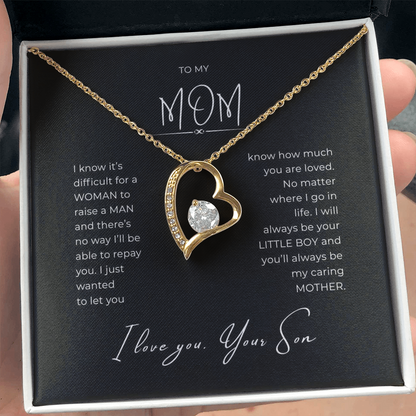 To My Mom Interlocking Hearts Necklace