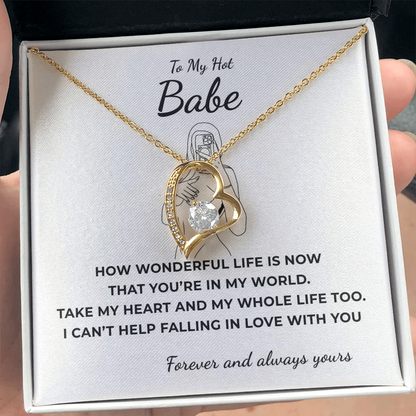 To My Hot Babe Forever Love Necklace