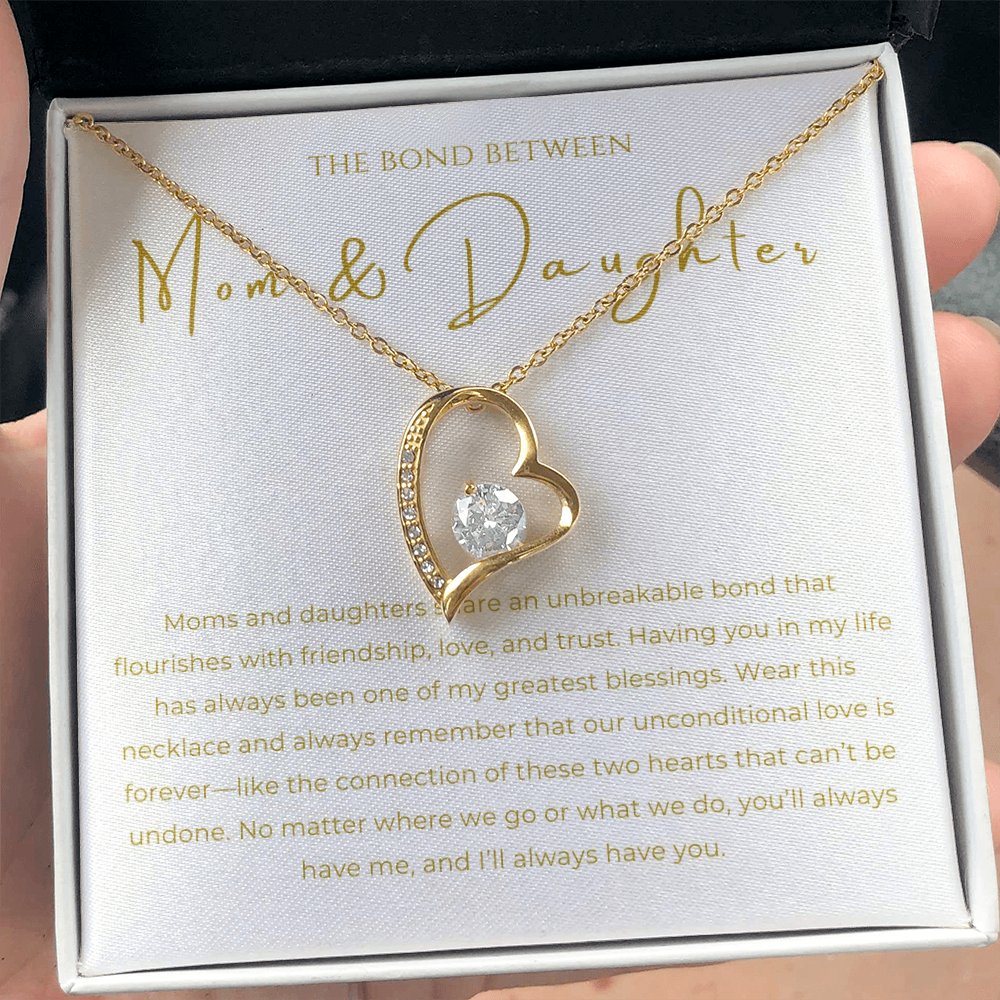 Mom & Daughter Interlocking Hearts Necklace