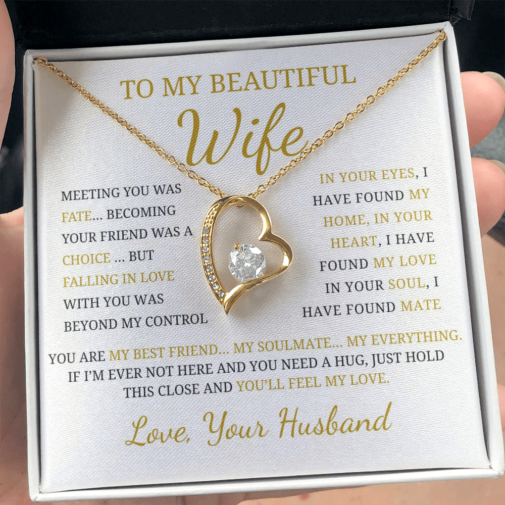 To My Beautiful Wife  Forever Love Necklace