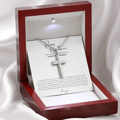 Promise Cross Necklace with Snake Chain