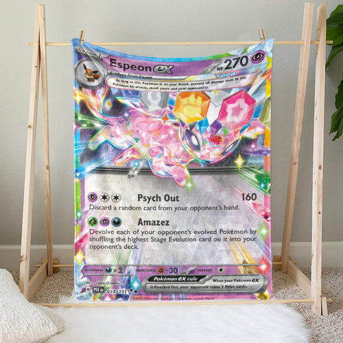 PKM Espeon EX Custom Fleece Blanket