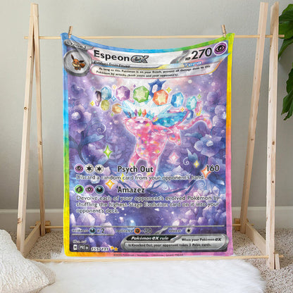 PKM Espeon EX Custom Fleece Blanket