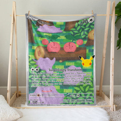 PKM Ditto Card Custom Fleece Printed Blanket