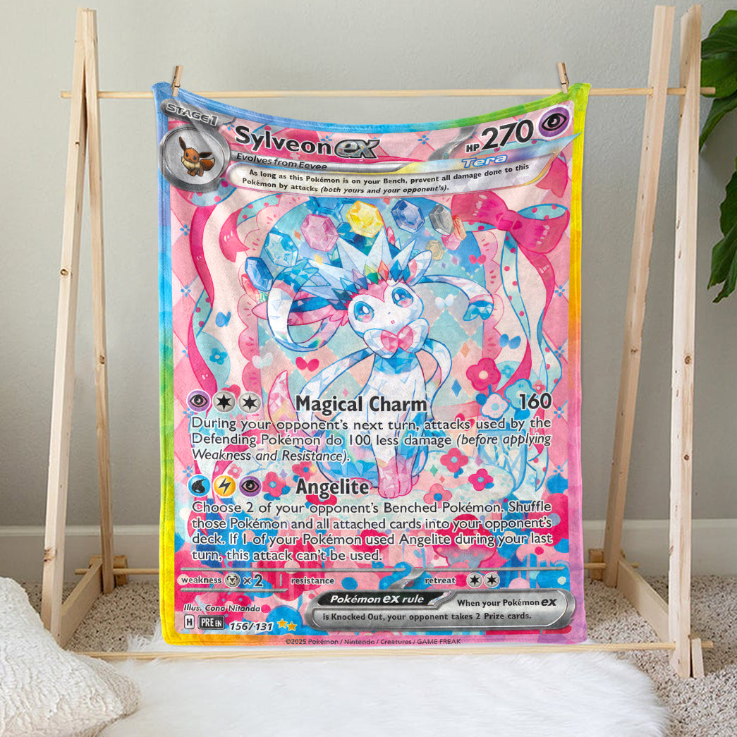 PKM Sylveon EX Custom Fleece Blanket