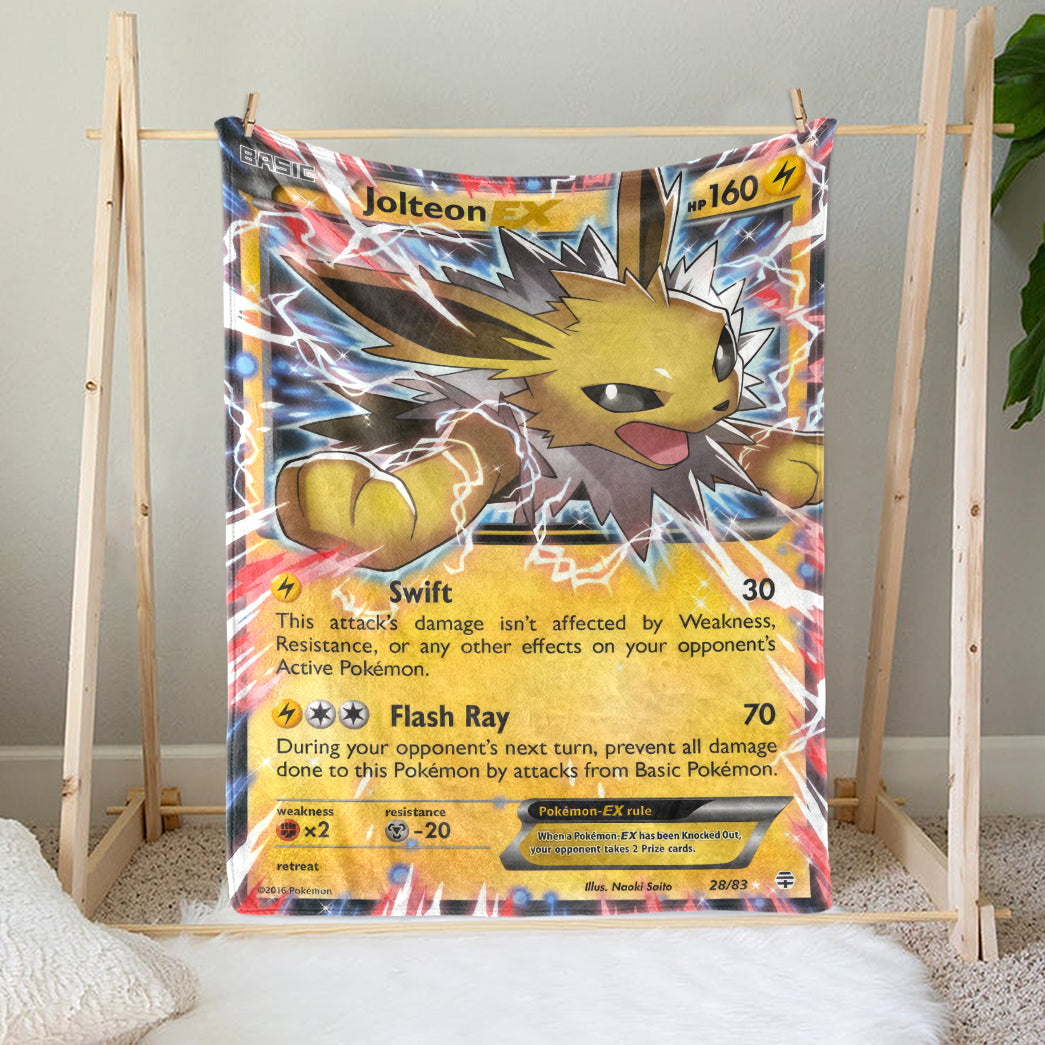 PKM Jolteon EX Custom Fleece Blanket