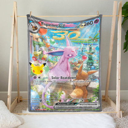PKM Espeon Custom Fleece Printed Blanket