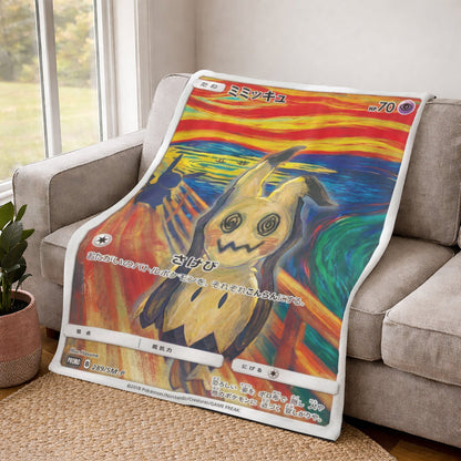 PKM Mimikyu The Scream Custom Fleece Blanket