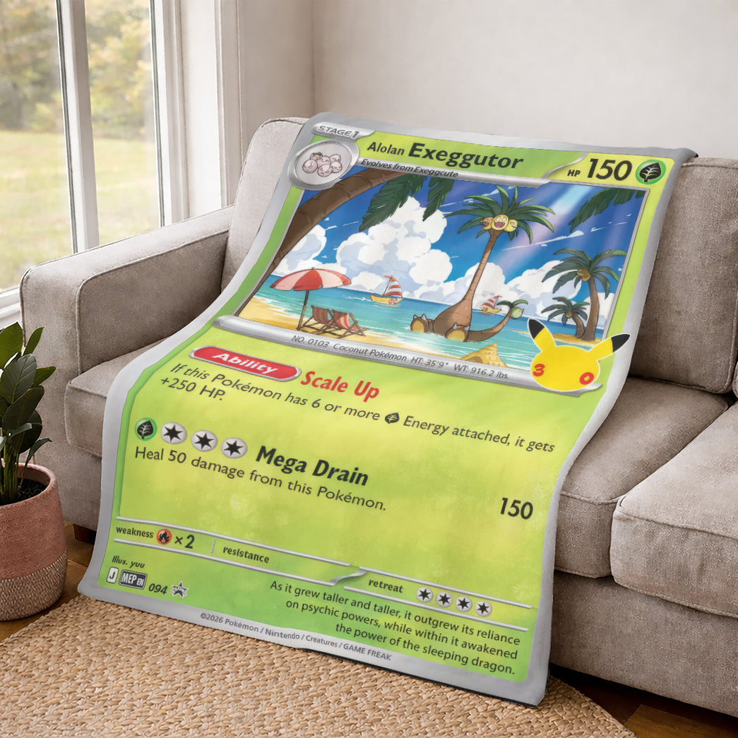 PKM Exeggutor Custom Fleece Printed Blanket