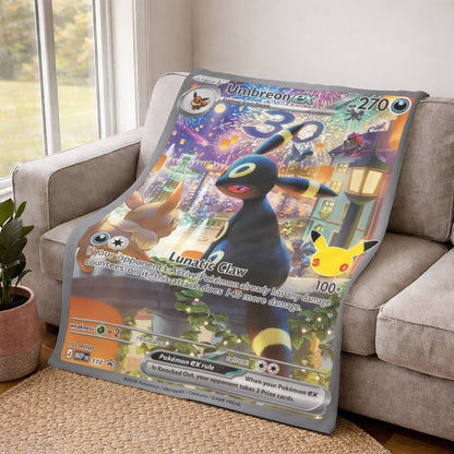 PKM Umbreon ex Custom Fleece Printed Blanket