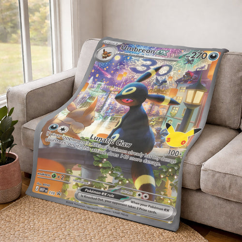 PKM Umbreon ex Custom Fleece Printed Blanket