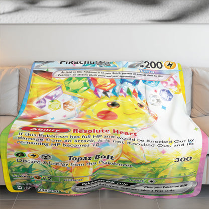 PKM Pikachu EX Custom Fleece Blanket