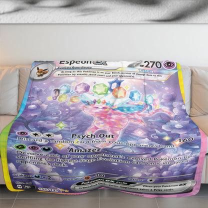 PKM Espeon EX Custom Fleece Blanket