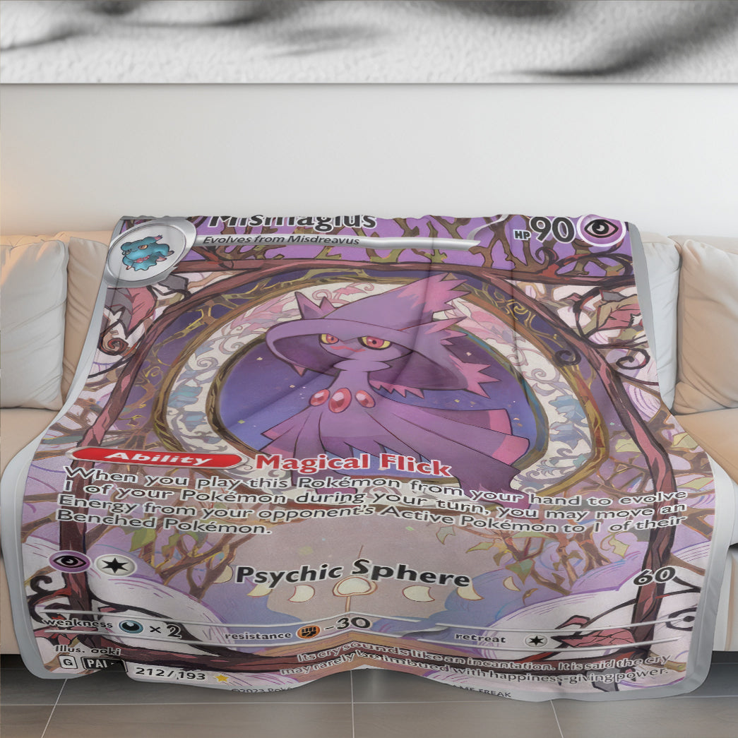 PKM Mismagius Custom Fleece Blanket