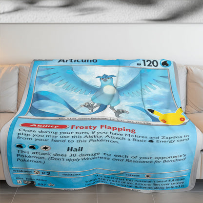 PKM Articuno Custom Fleece Printed Blanket