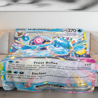 PKM Glaceon EX Custom Fleece Blanket