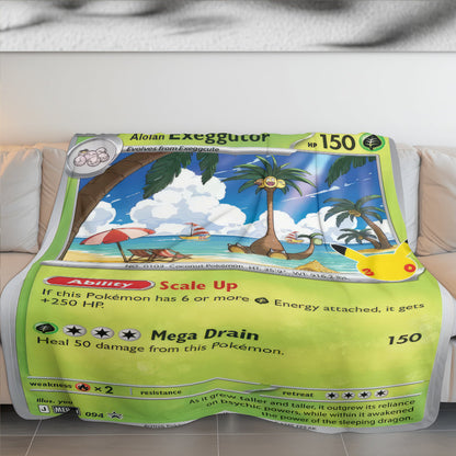 PKM Exeggutor Custom Fleece Printed Blanket