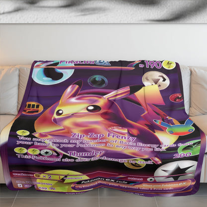 PKM Pikachu ex Custom Fleece Printed Blanket